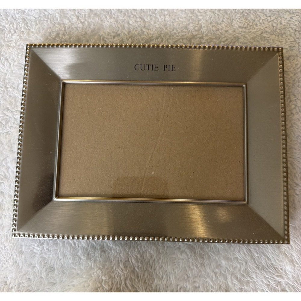 Photo Frame Malden International Design 4x6 Metal Silver Tone Vintage Cutie Pie